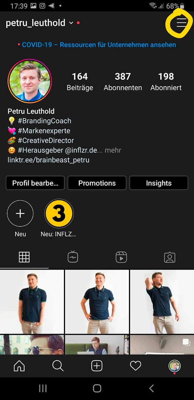 INFLZR Instagram Sticker aktivieren Schritt 1